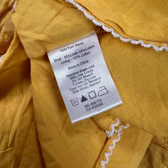 Girls of Savoy Women's 0 Yellow Sugar Work Skirt A-Line Embroidered Appliqué - Picture 4 of 8